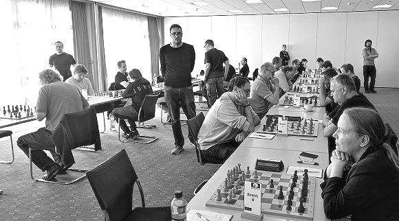 Foto: Blick in den Turniersaal im elaya-Hotel in Böblingen